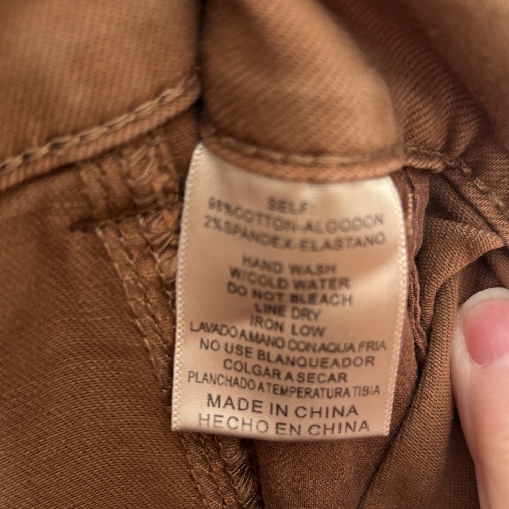 Listicle Asymmetrical Brown Tulip Hem Skirt - Picture 5 of 5